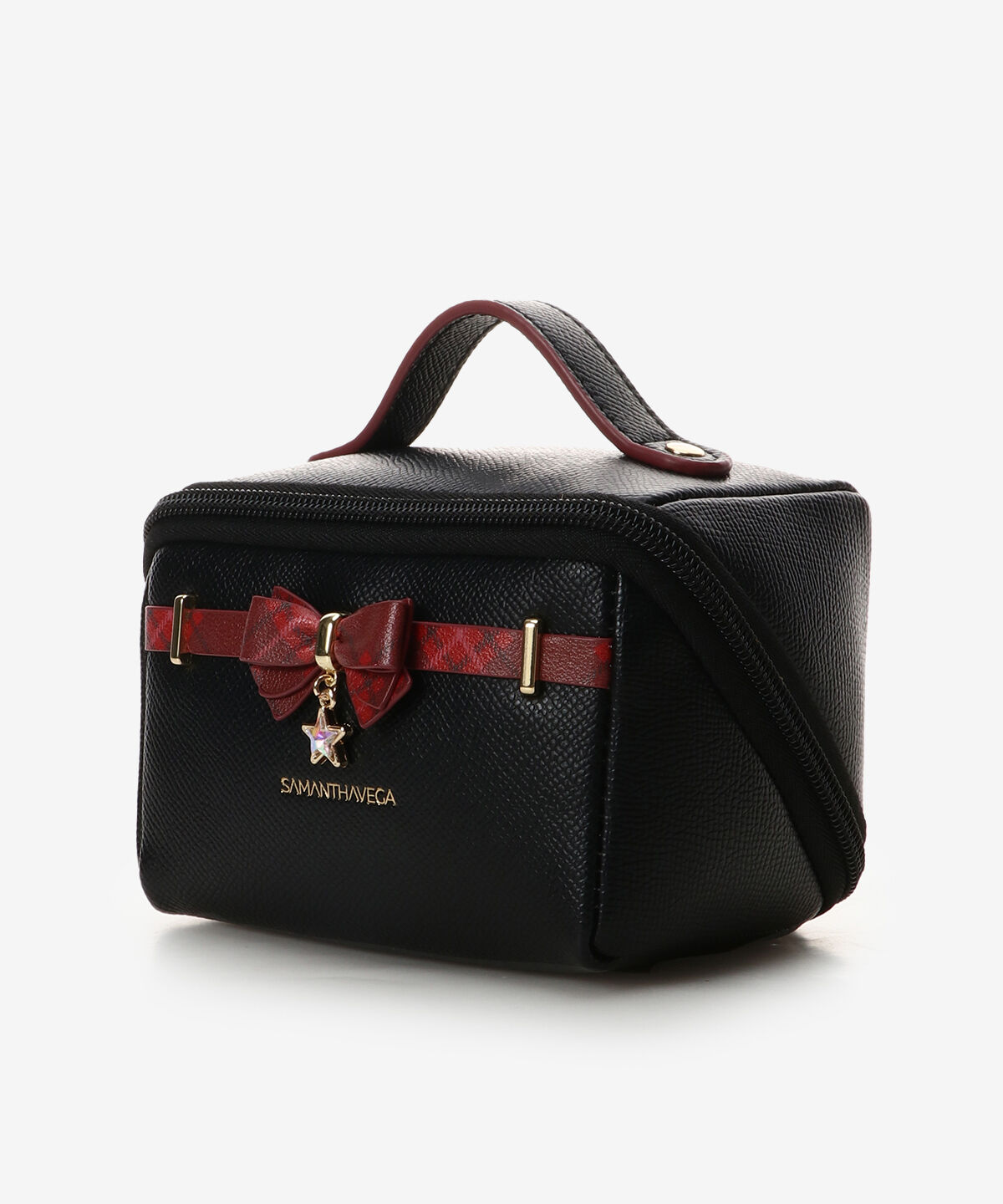 Samantha Vega「チェックアクセントリボンポーチ」|ポーチ|