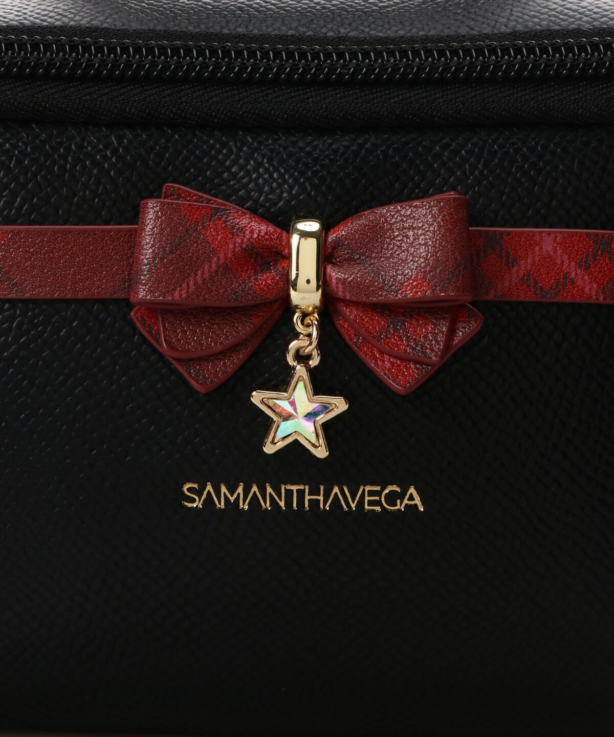 Samantha Vega「チェックアクセントリボンポーチ」|ポーチ|