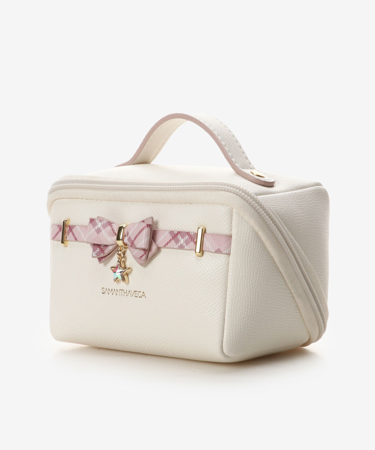 Samantha Vega「チェックアクセントリボンポーチ」|ポーチ|