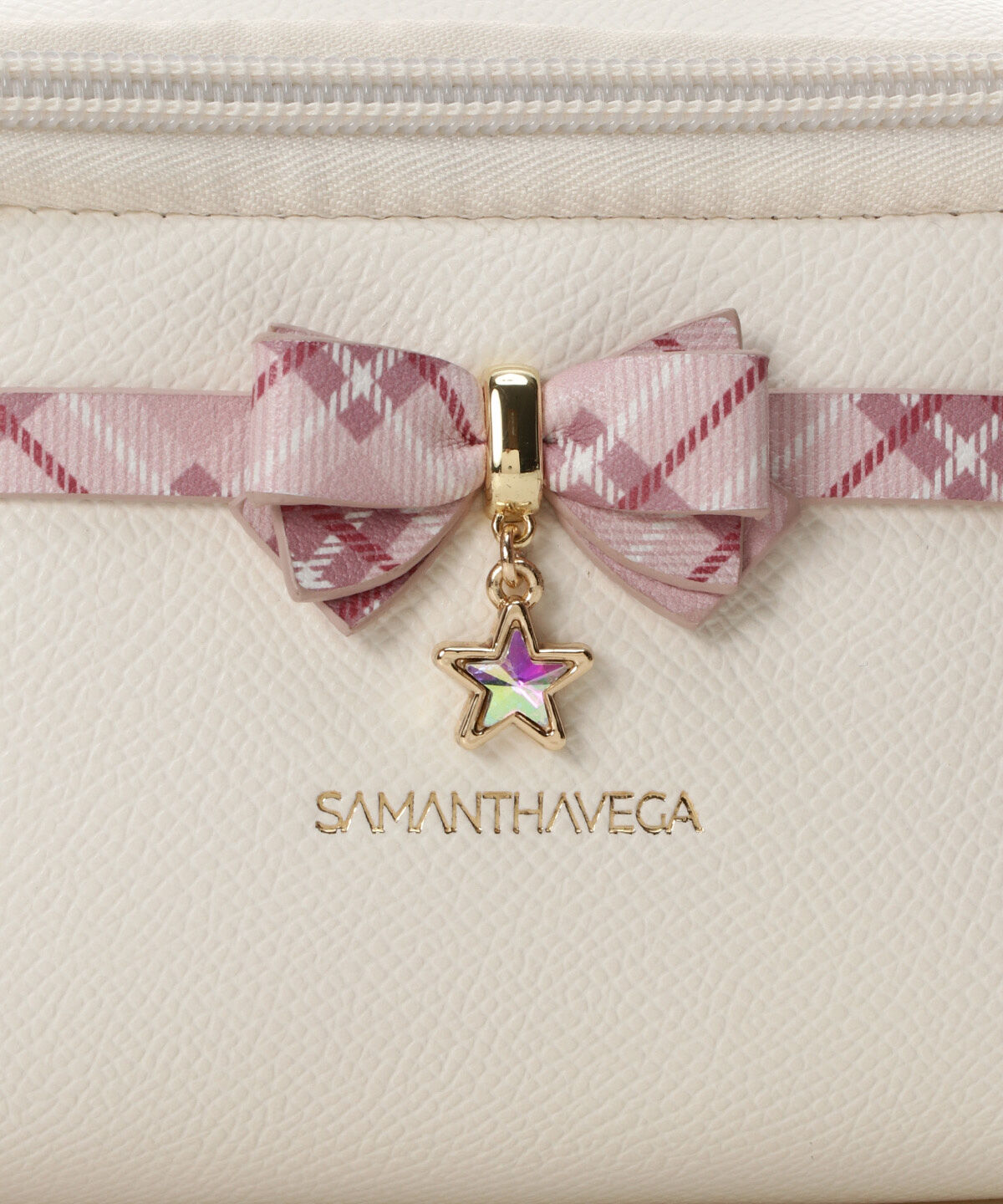 Samantha Vega「チェックアクセントリボンポーチ」|ポーチ|