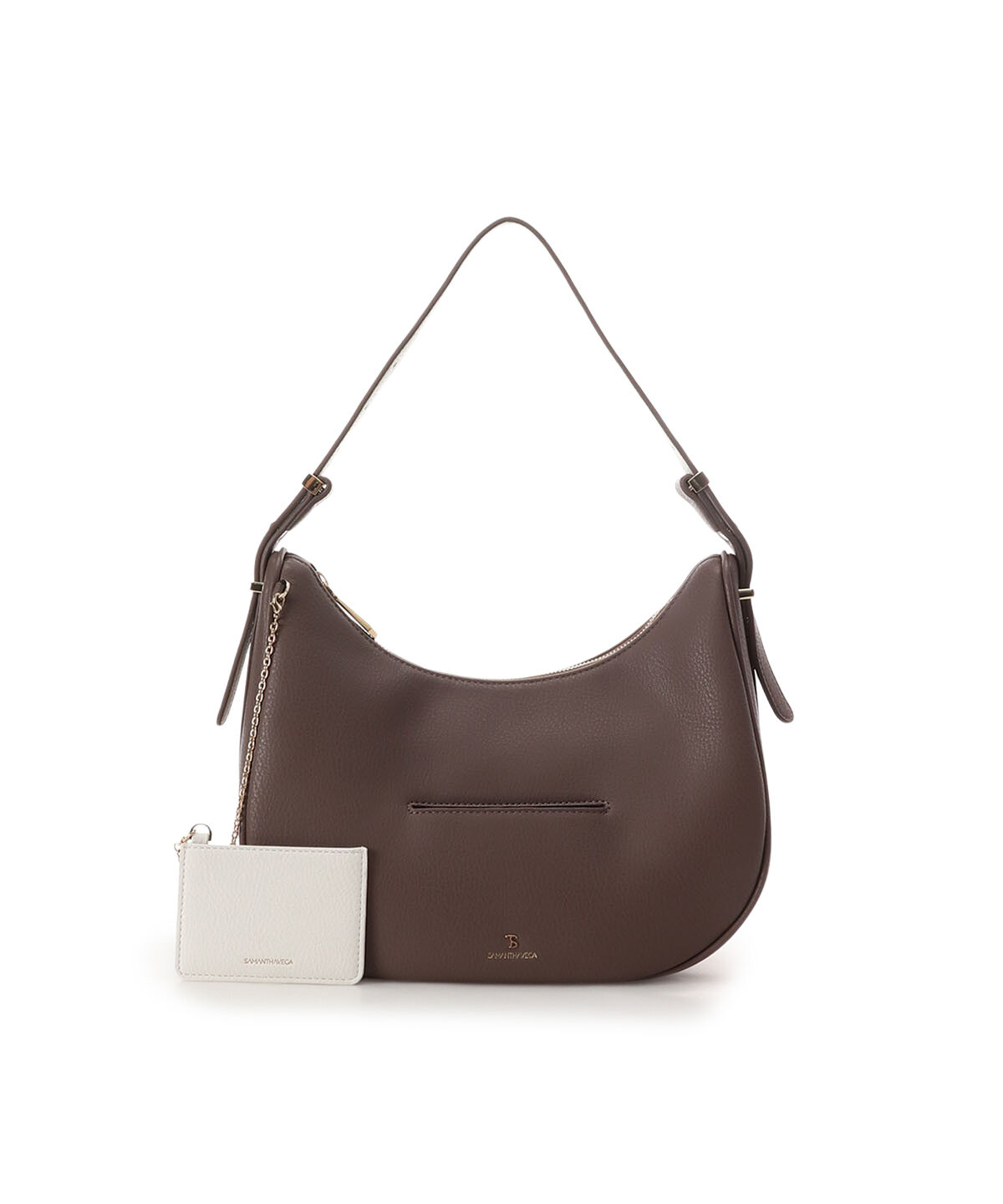 Samantha Vega「スマートハーフムーンバッグ」|ハンドバッグ|グレージュ