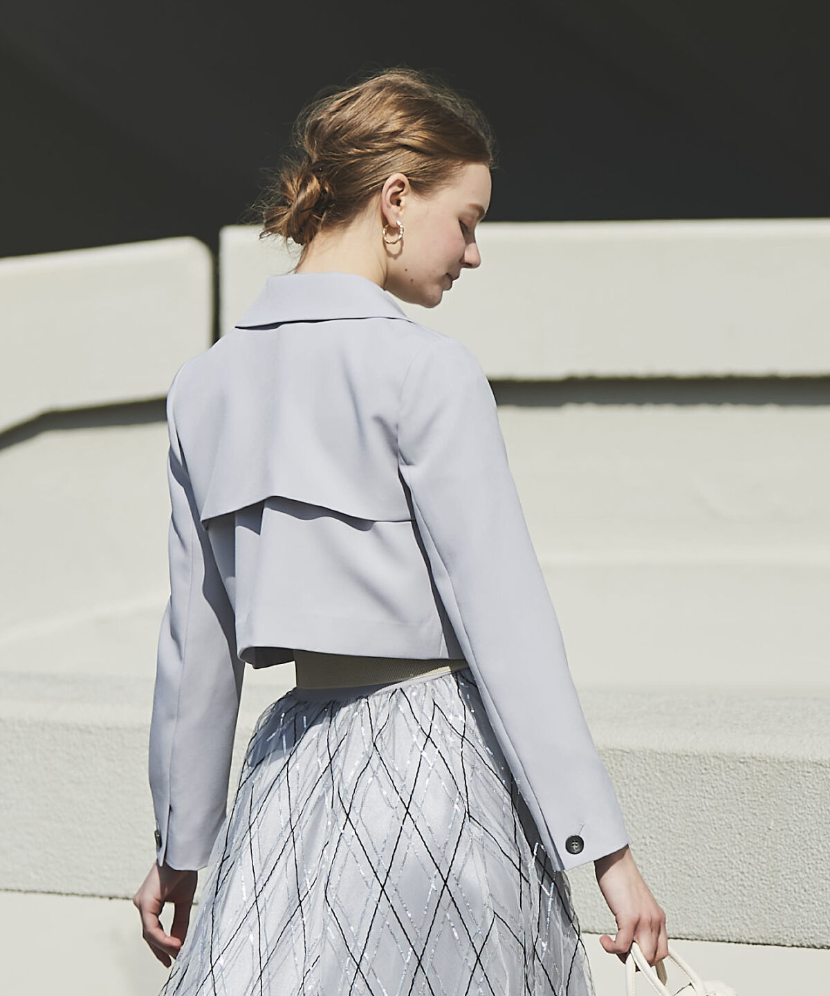 アンドクチュール「ダブルクロスショートトレンチ」|トレンチコート|