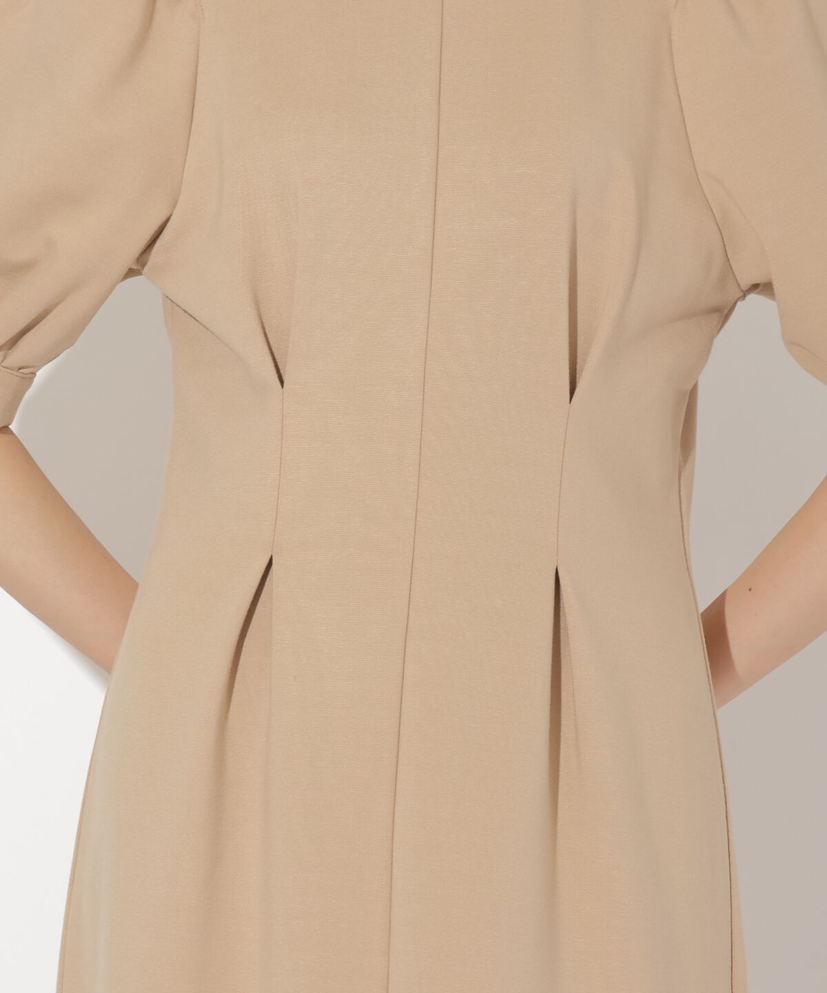 アンドクチュール「ポンチウエストタックワンピース」|ワンピース|