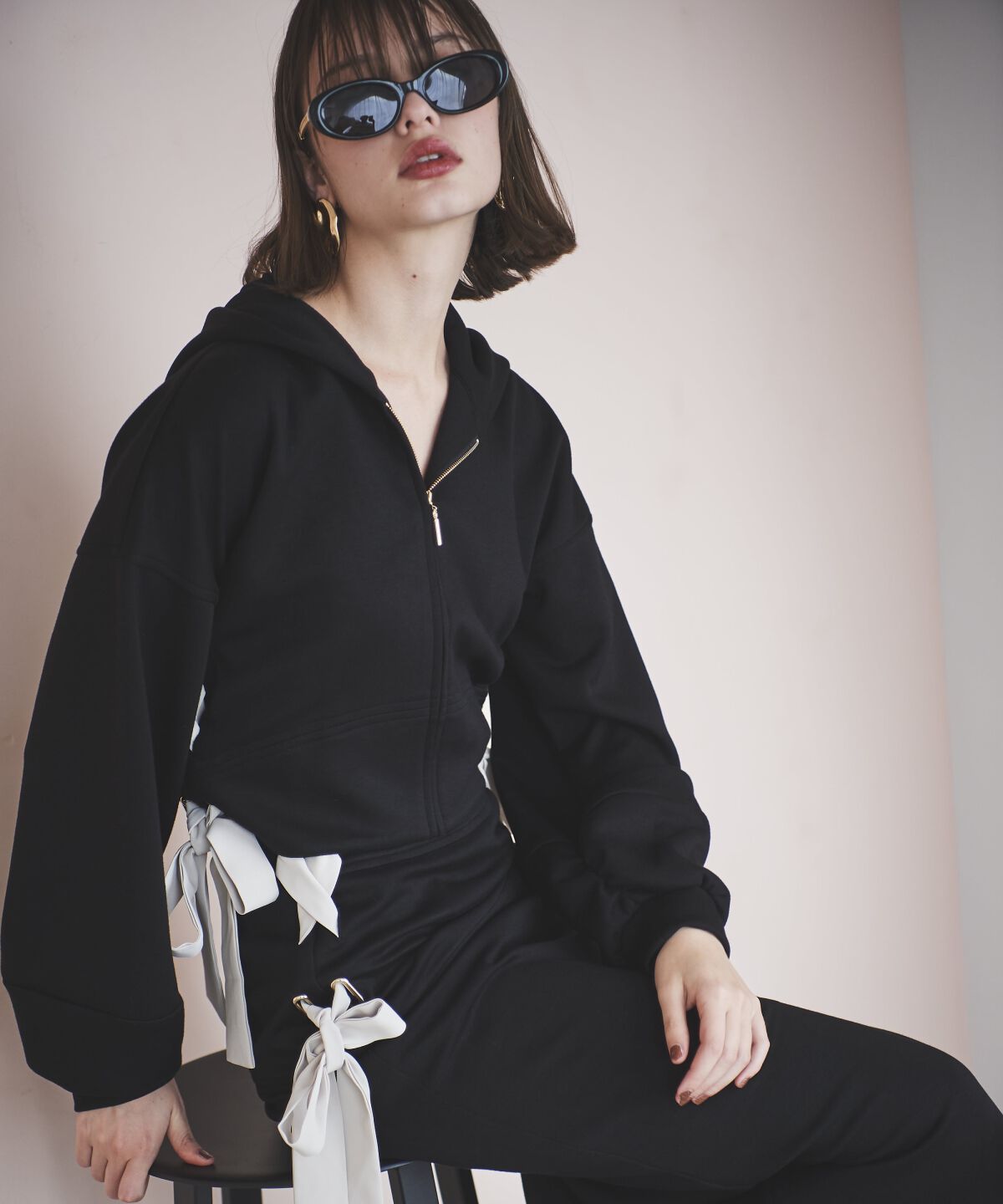 アンドクチュール「ダンボールポンチパーカーセットアップ」|ワンピース|