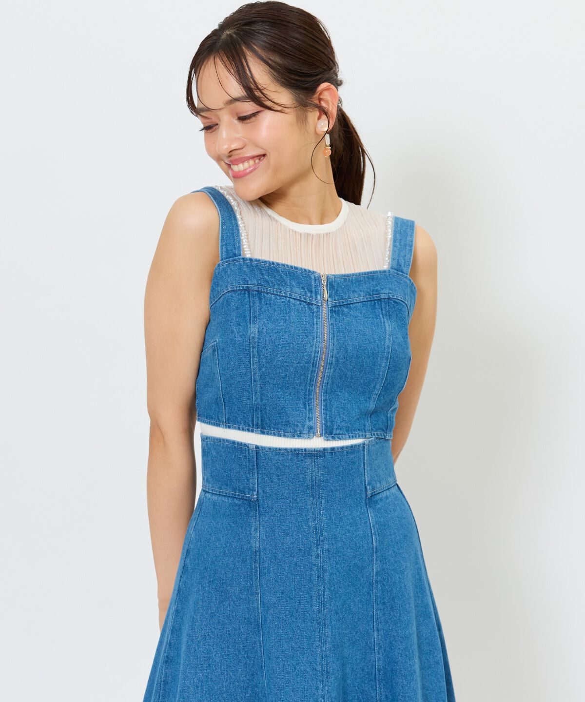 アンドクチュール「ウォッシュドデニムセットアップ」|ワンピース|