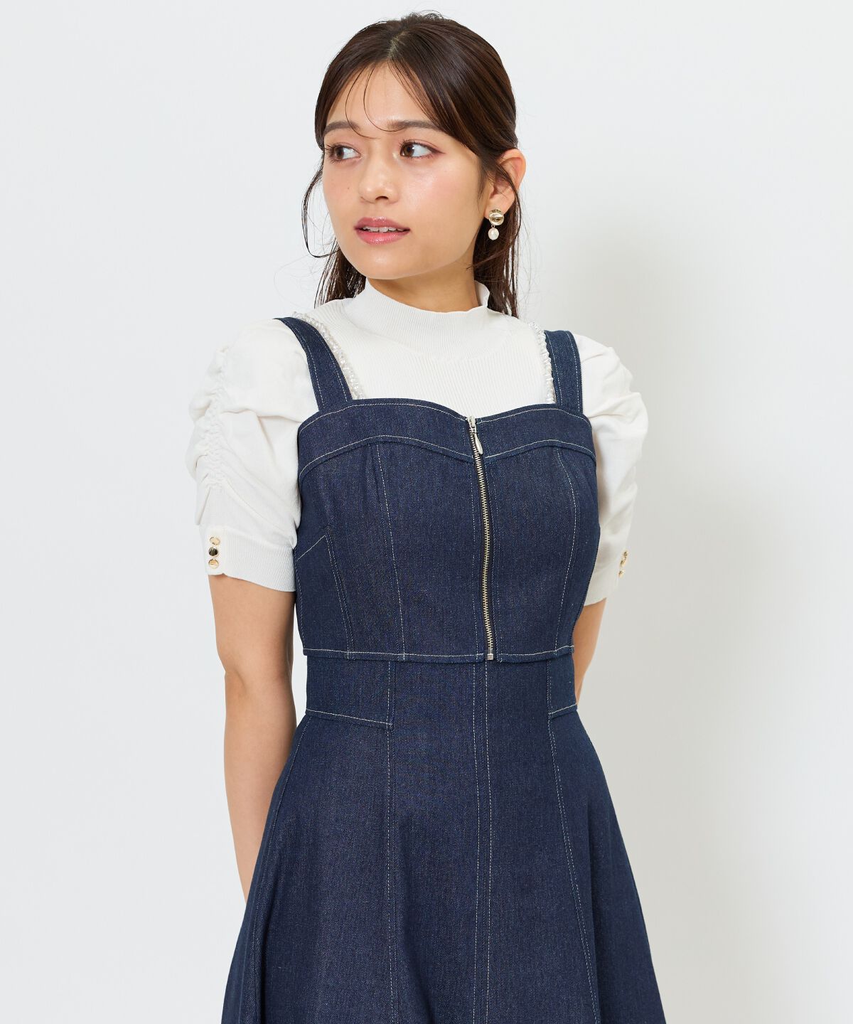 アンドクチュール「ウォッシュドデニムセットアップ」|ワンピース|