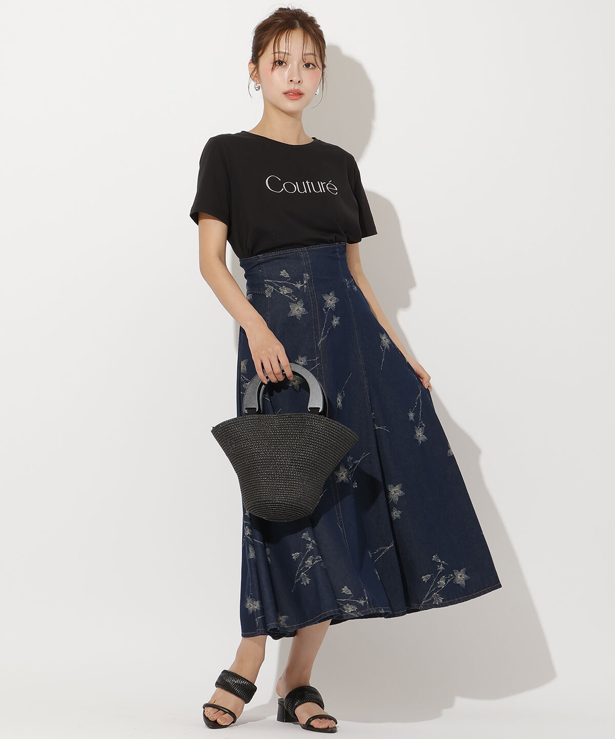 アンドクチュール「COUTURE 刺繍Tシャツ」|Tシャツ・カットソー|