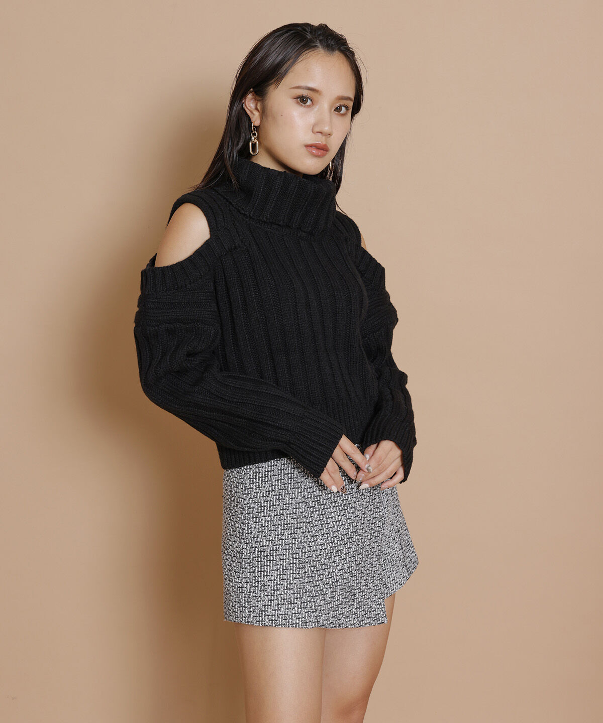 REDYAZEL「タートルオフショルニット」|ニット・セーター|