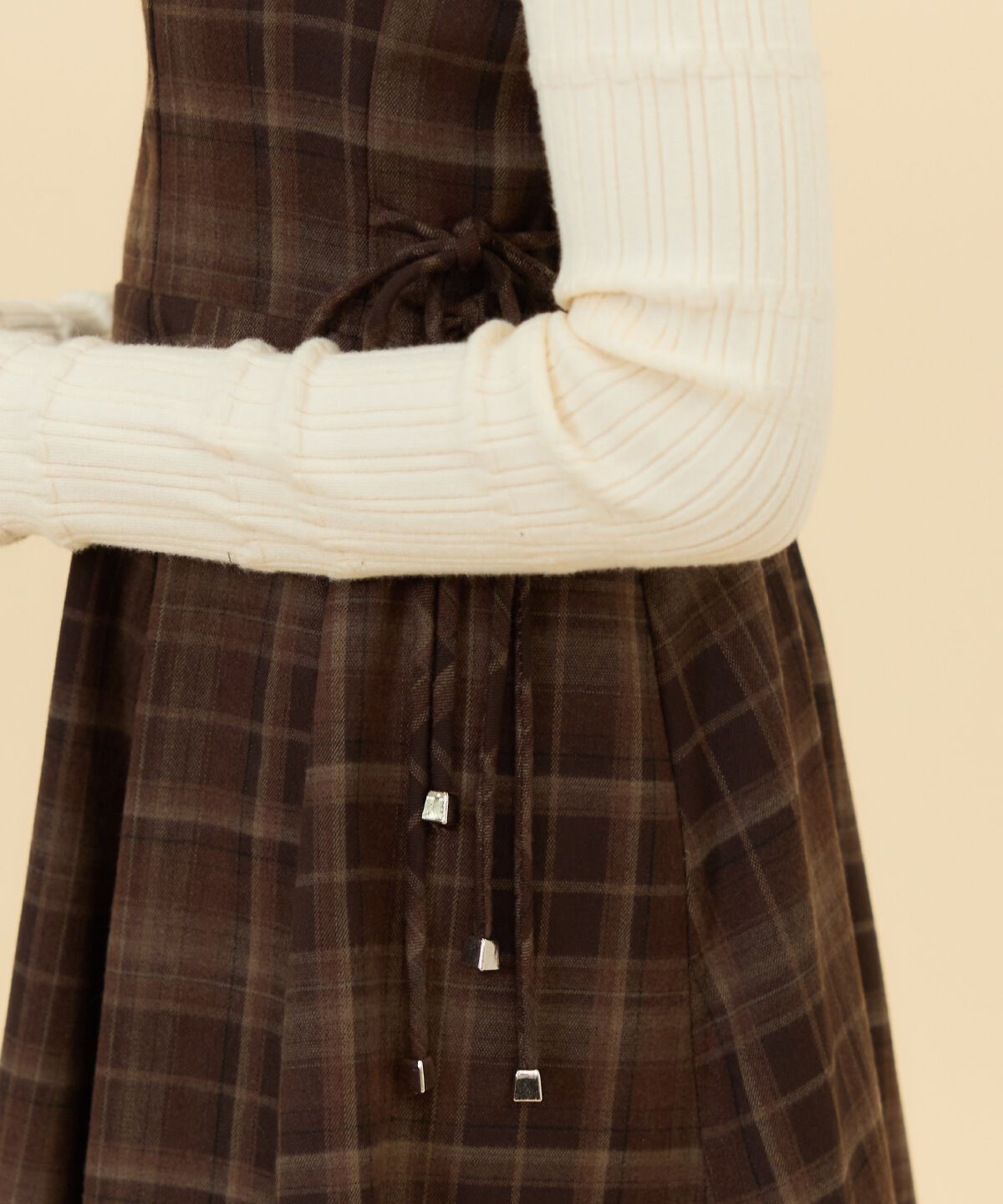 REDYAZEL「チェックサイドダブルリボンワンピース」|ワンピース|