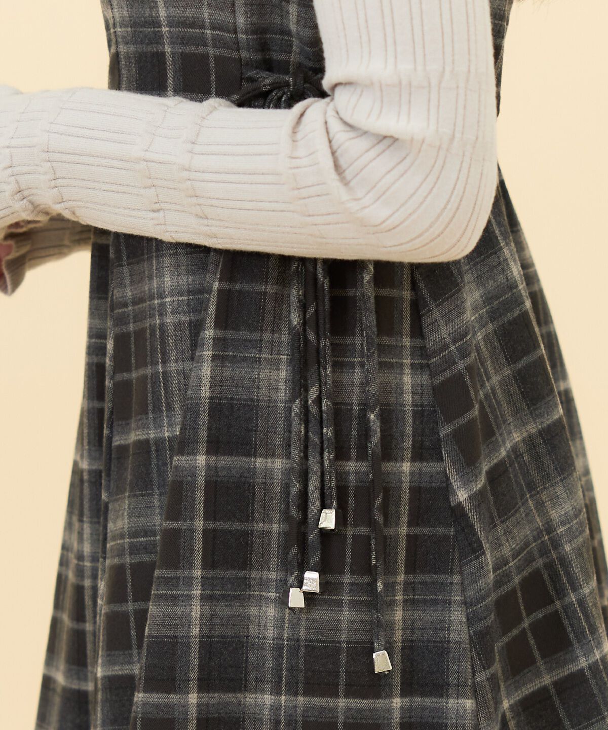 REDYAZEL「チェックサイドダブルリボンワンピース」|ワンピース|