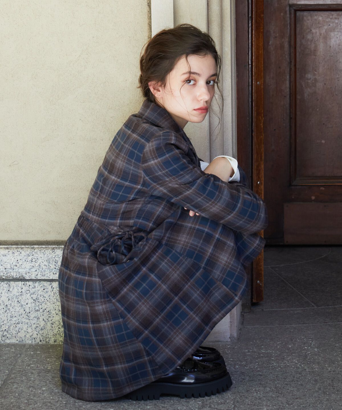 REDYAZEL「チェックサイドダブルリボンワンピース」|ワンピース|