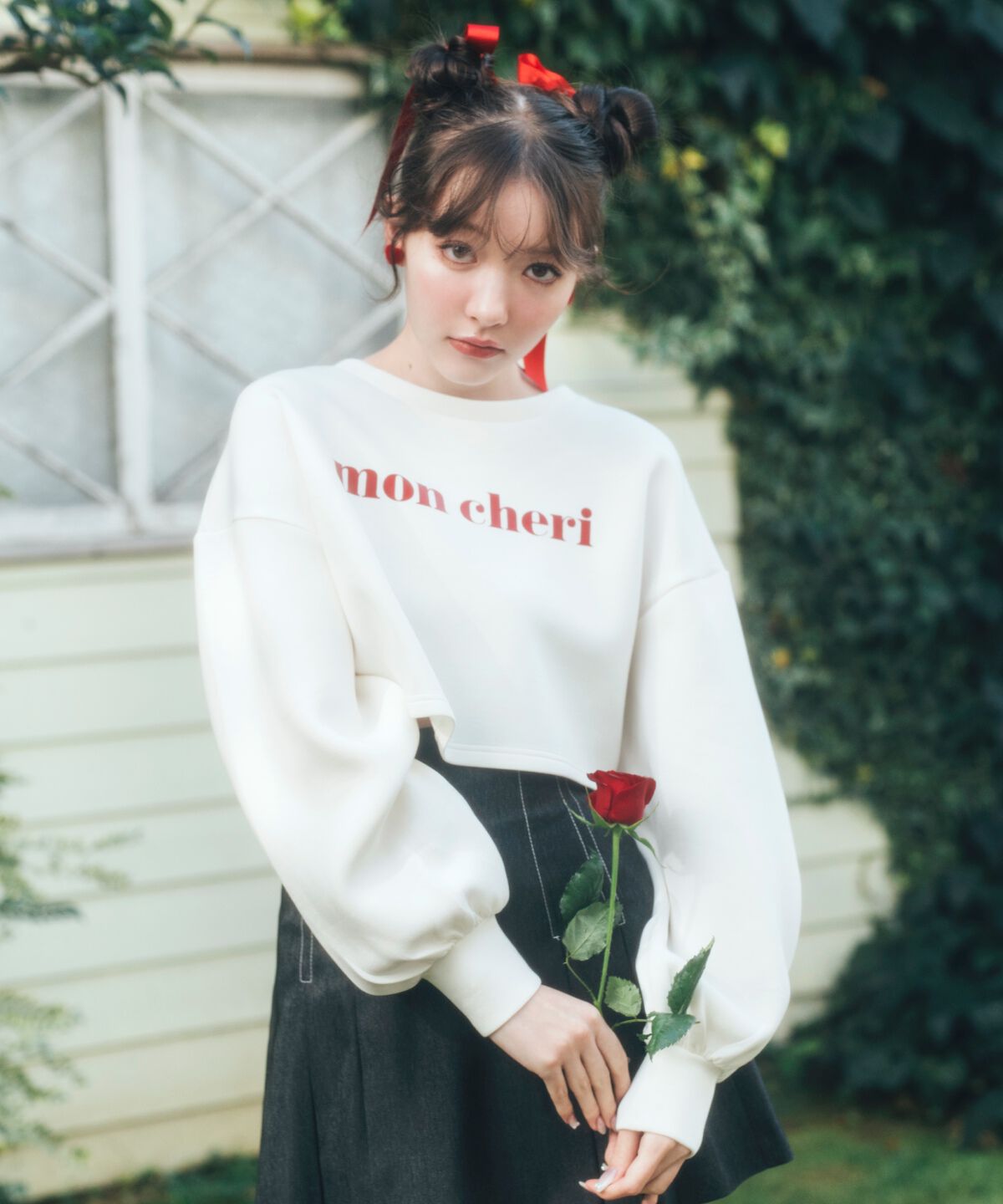 REDYAZEL「mon cheriロゴトップス」|Tシャツ・カットソー|オフ