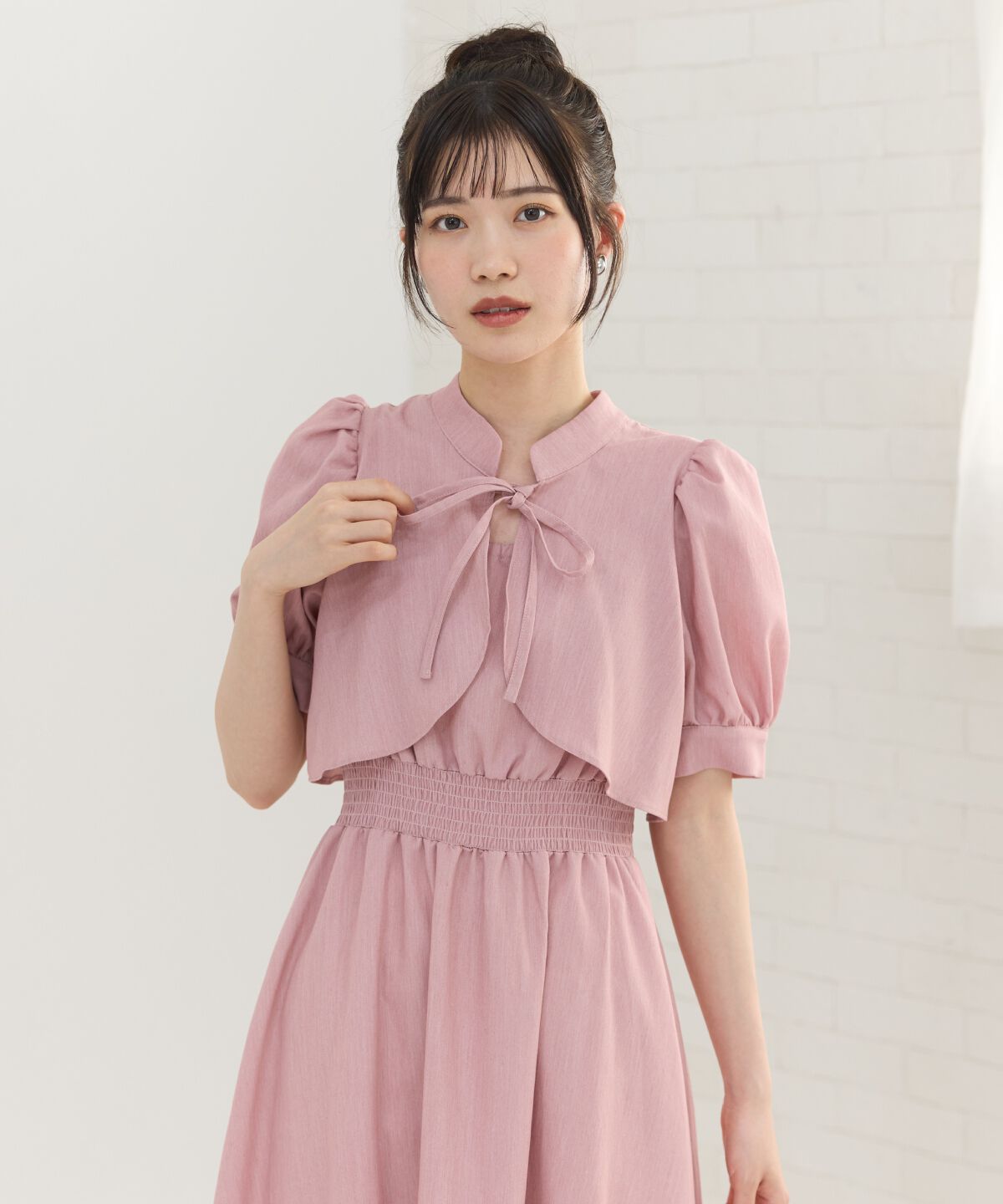 REDYAZEL「ボレロレイヤード風ティアードワンピース」|ワンピース|