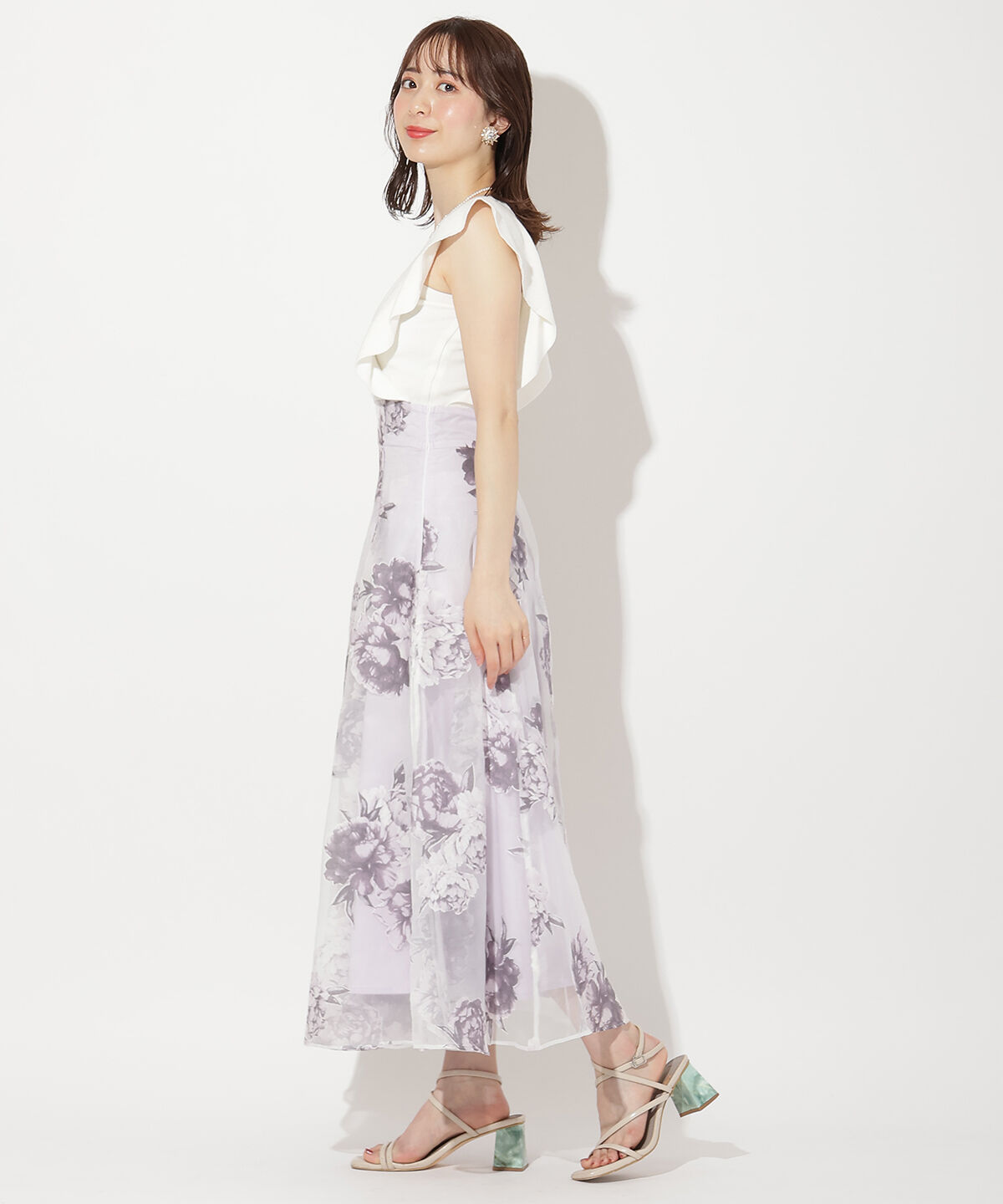 WILLSELECTION「オパールフラワードッキングワンピース」|ワンピース|