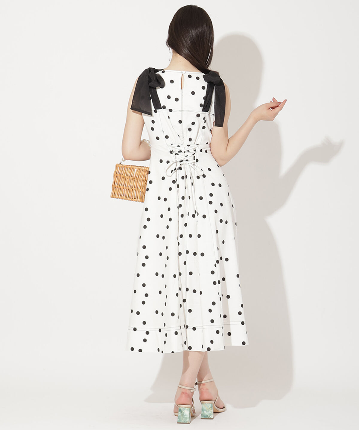 WILLSELECTION「ショルダーリボンノースリーブワンピース」|ワンピース|