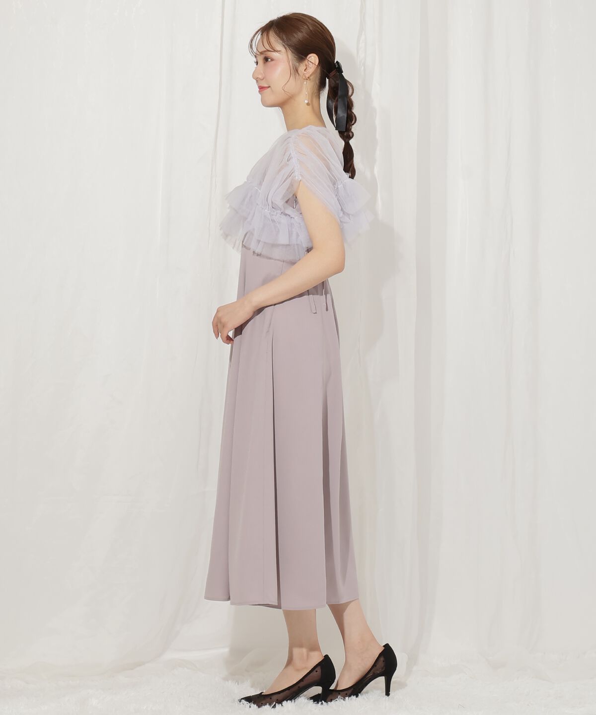 WILLSELECTION「2WAYチュールブラウス&times;ワンピースドレス」|ドレス|