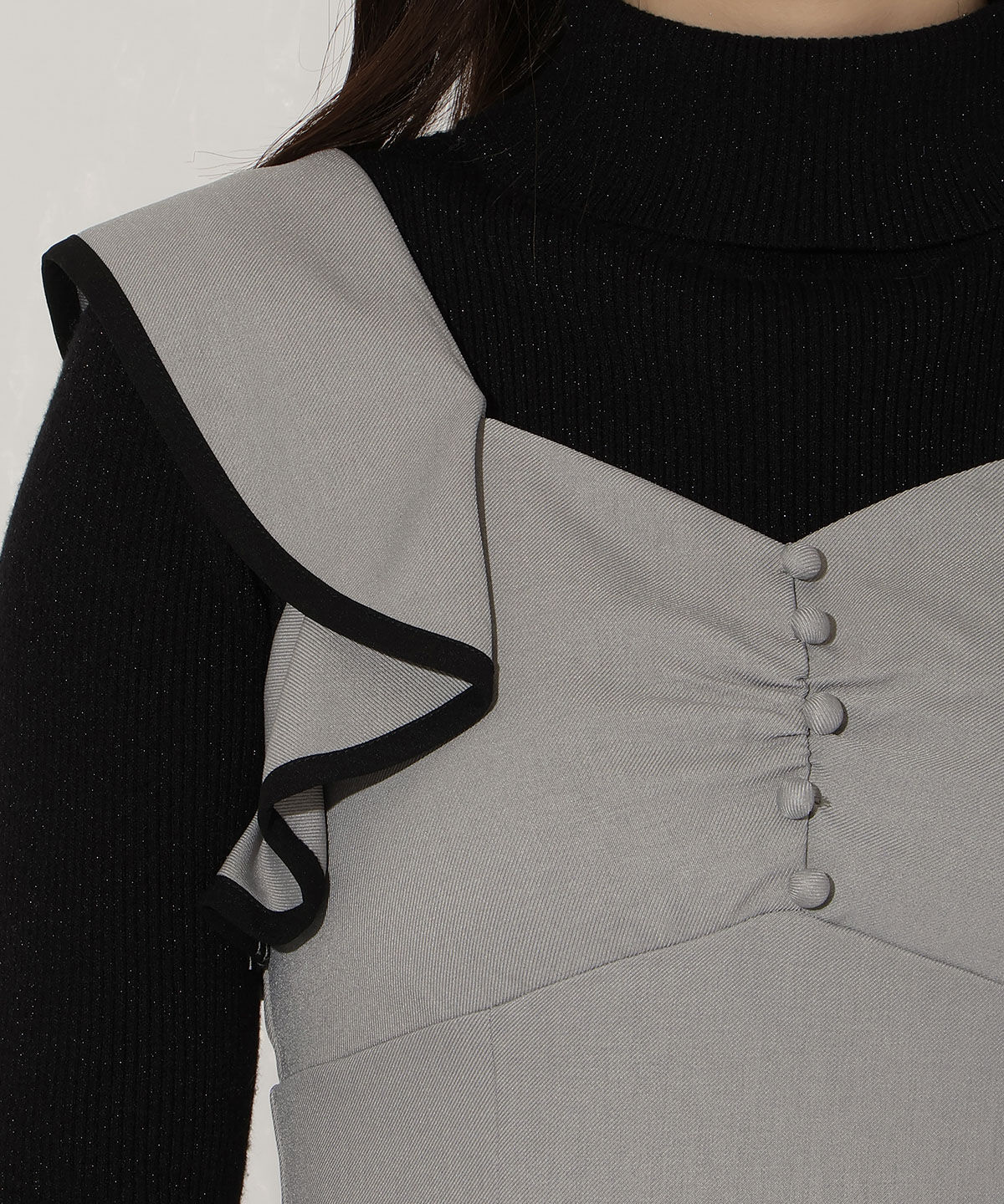 WILLSELECTION「パイピングフリルマーメイドジャンスカ」|ジャンパースカート|