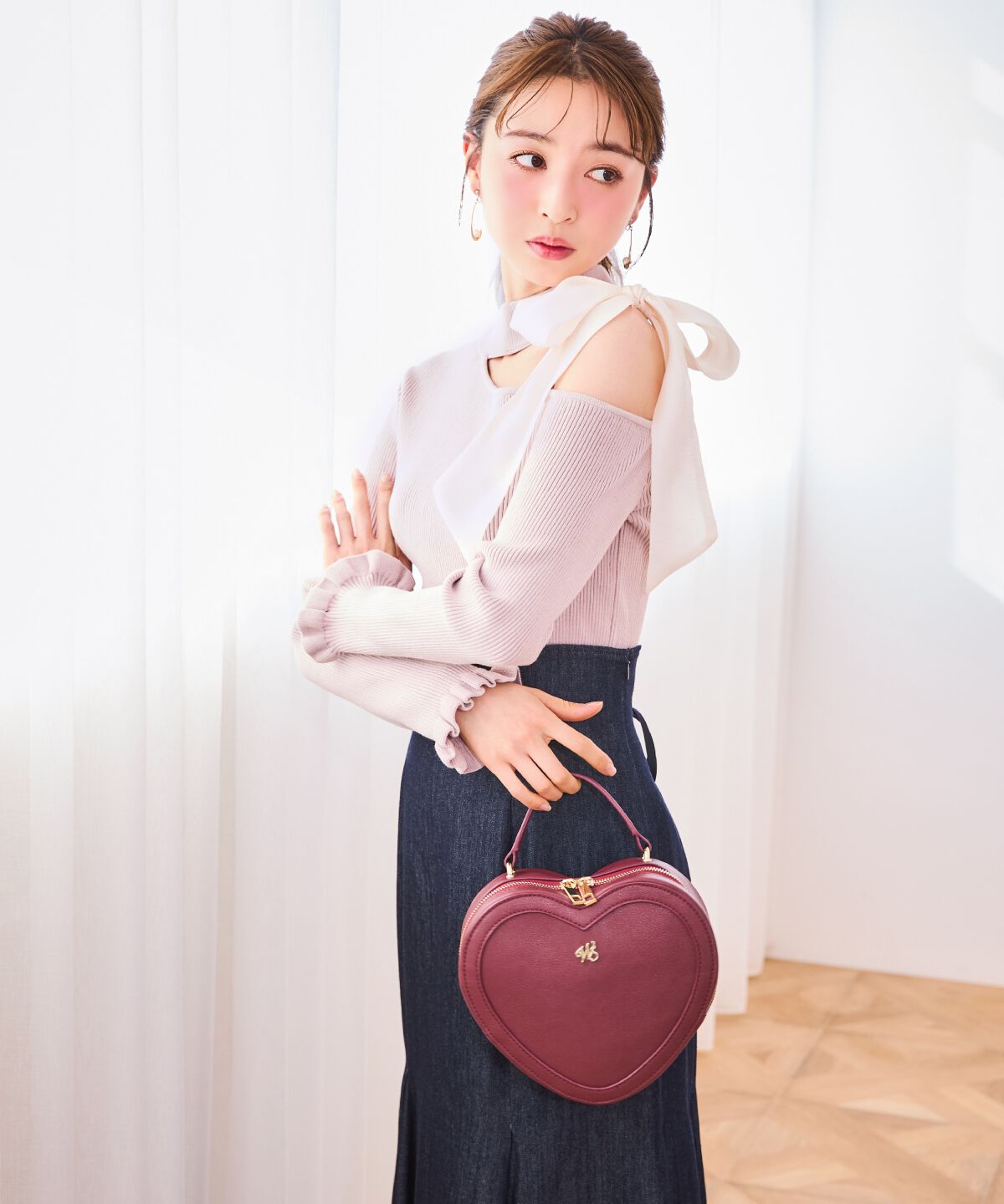 WILLSELECTION「リボンショルダーリブニット」|ニット・セーター|