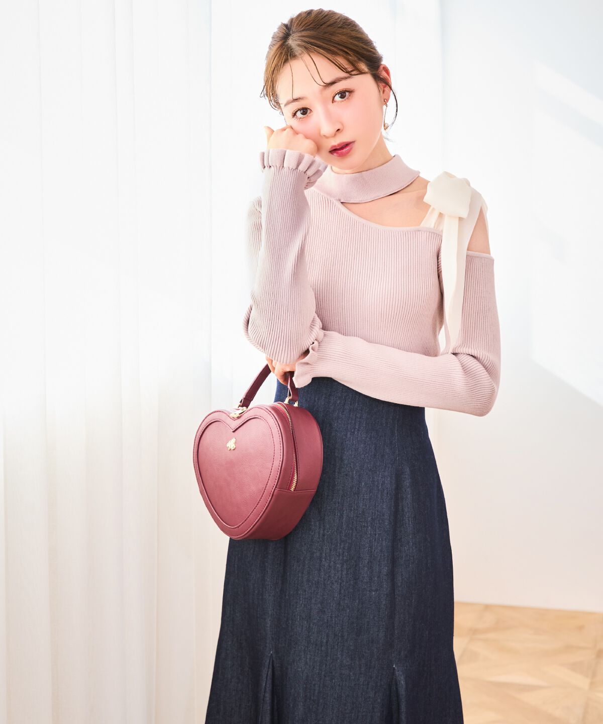 WILLSELECTION「リボンショルダーリブニット」|ニット・セーター|