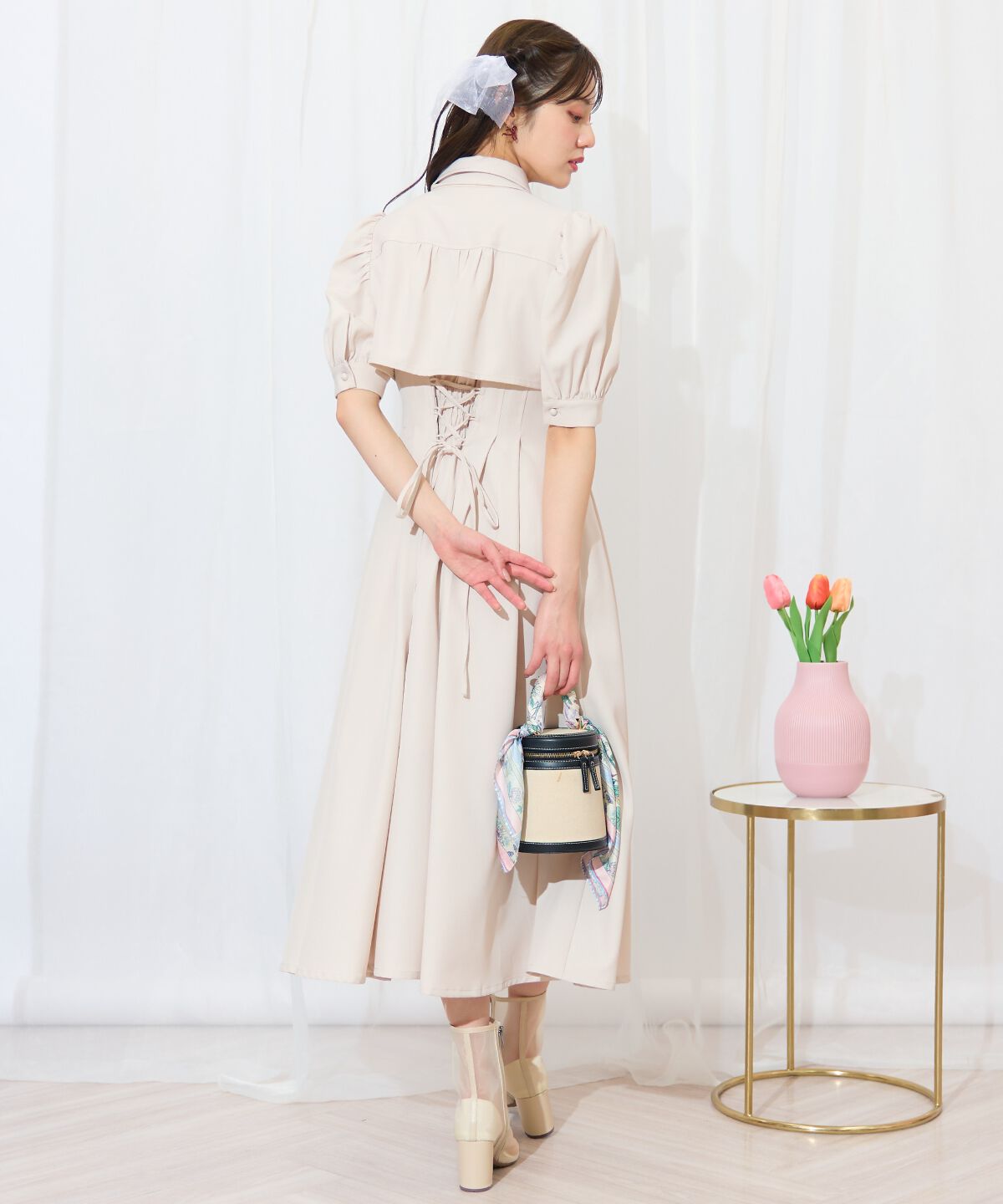 WILLSELECTION「レイヤードライクリボンタイシャツワンピース」|ワンピース|