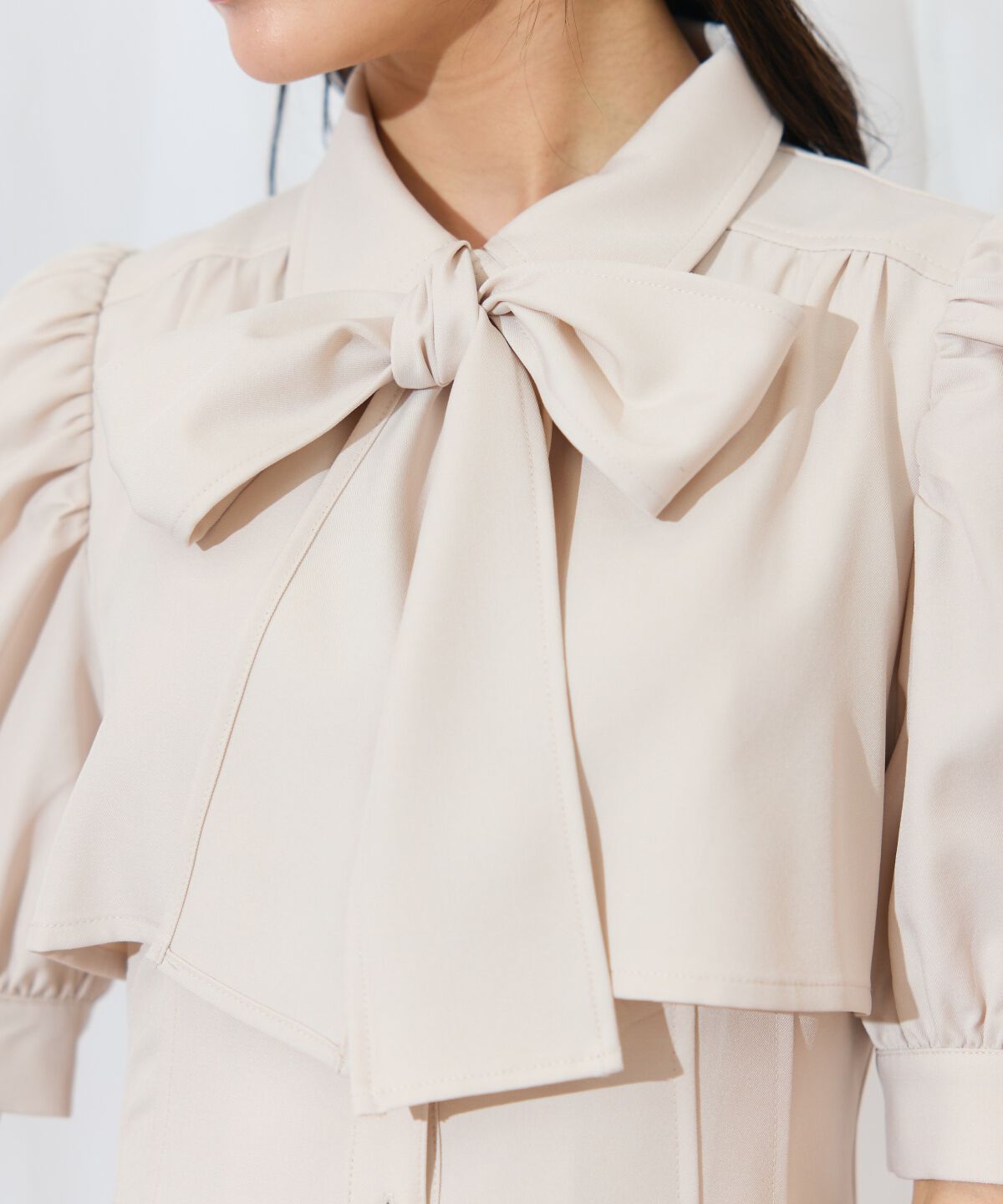 WILLSELECTION「レイヤードライクリボンタイシャツワンピース」|ワンピース|