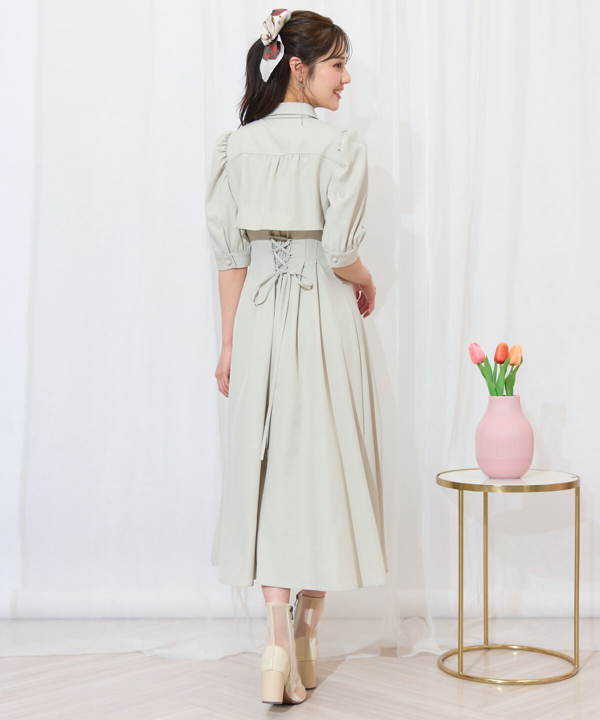 WILLSELECTION「レイヤードライクリボンタイシャツワンピース」|ワンピース|