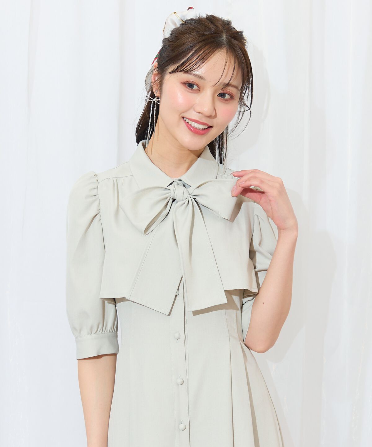 WILLSELECTION「レイヤードライクリボンタイシャツワンピース」|ワンピース|