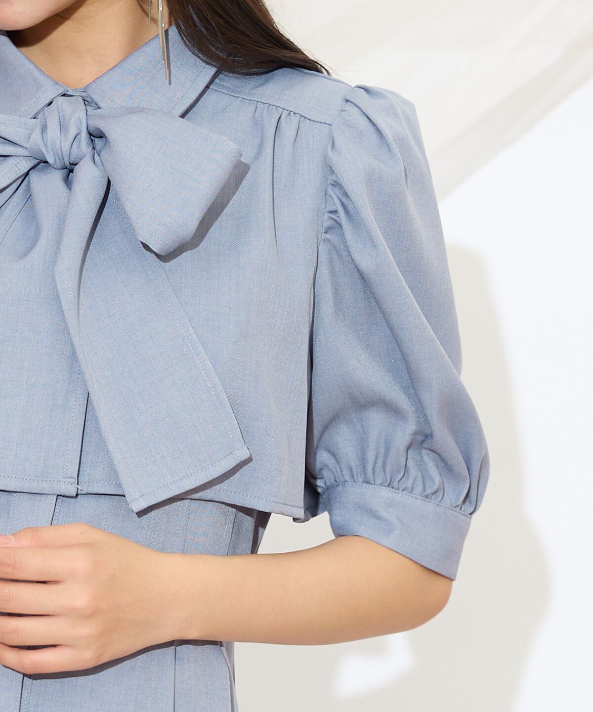 WILLSELECTION「レイヤードライクリボンタイシャツワンピース」|ワンピース|