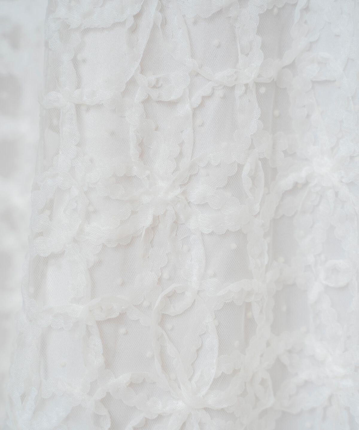 WILLSELECTION「ドットフラワーチュールスカート」|フレア|