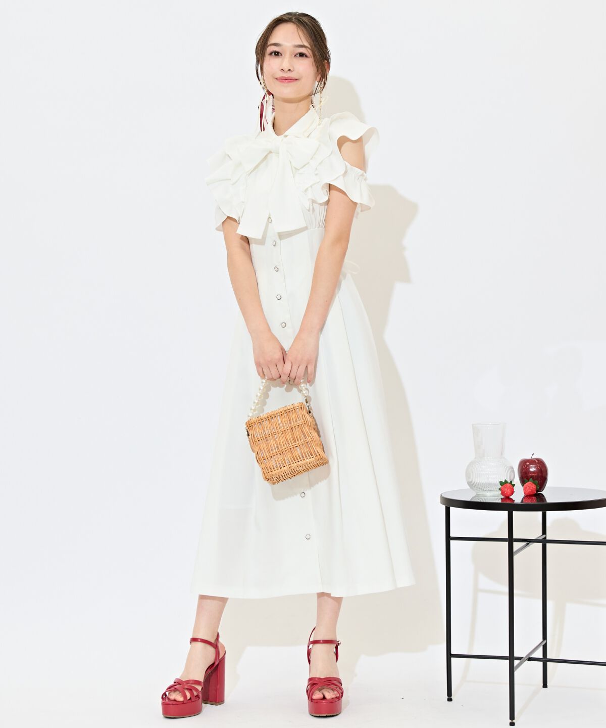 WILLSELECTION「ラッフルスリーブリボンタイワンピース」|ワンピース|オフ