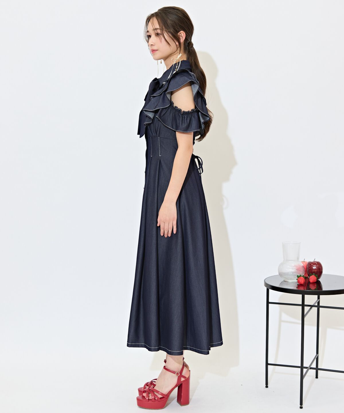 WILLSELECTION「ラッフルスリーブリボンタイワンピース」|ワンピース|