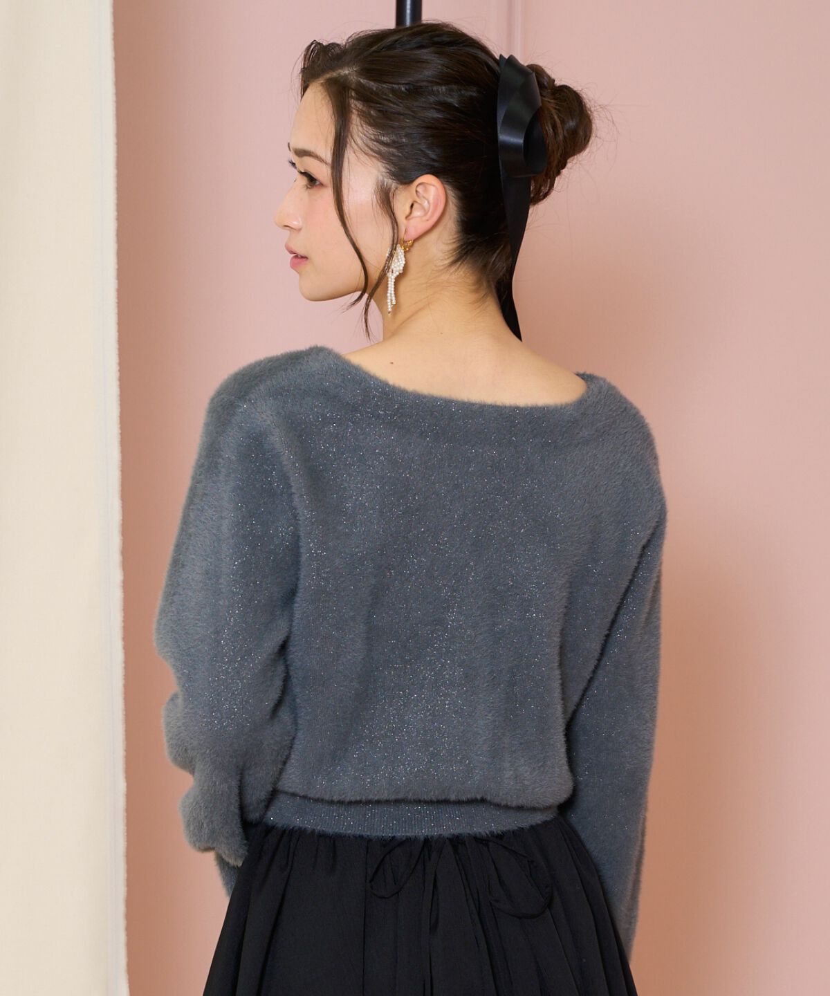 WILLSELECTION「アソートボタンラメフェザーカーディガン」|カーディガン|