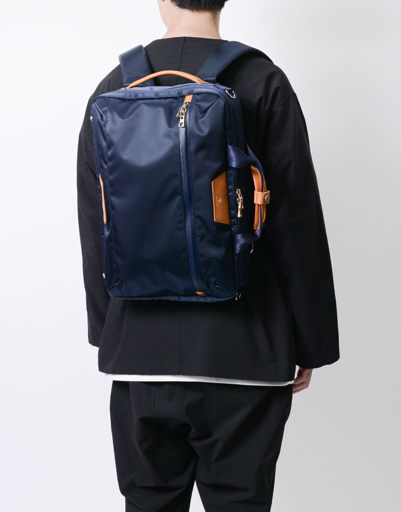 master-piece「Progress 3WAYバックパック」|ビジネスバッグ|ネイビー