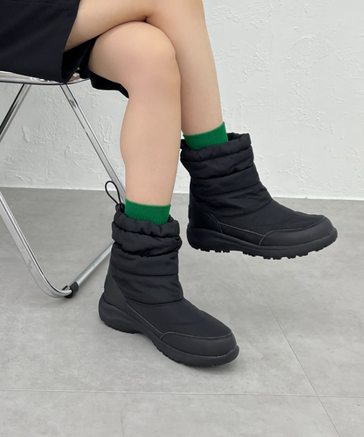 ORiental TRaffic「【 完全 防水 】 キルティング スノーブーツ /OT3401 撥水 雪 レイン」|ショートブーツ|