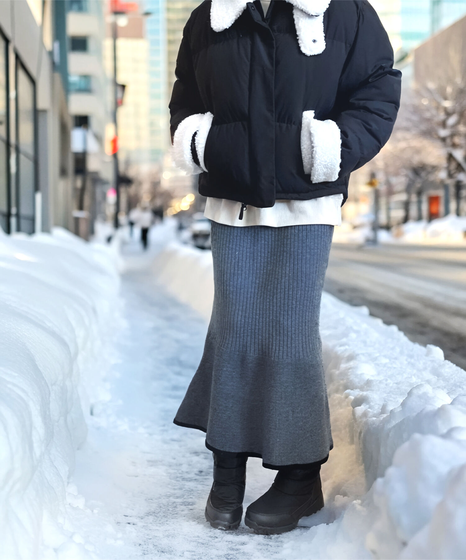 ORiental TRaffic「【 完全 防水 】 キルティング スノーブーツ /OT3401 撥水 雪 レイン」|ショートブーツ|