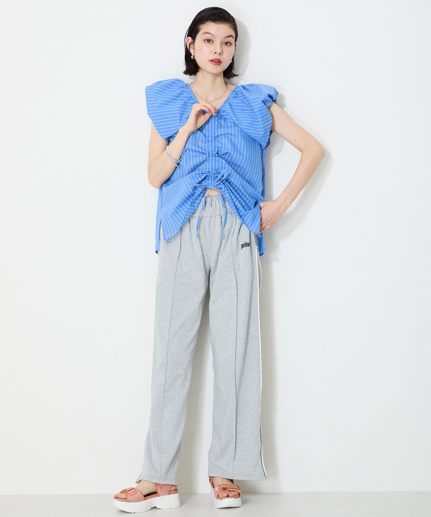 WA Oriental TRaffic「【追加】ダブルベルトスポーツサンダル/42207 スポサン 柔らかい 人気 軽い トレンド 厚底 再入荷」|サンダル|