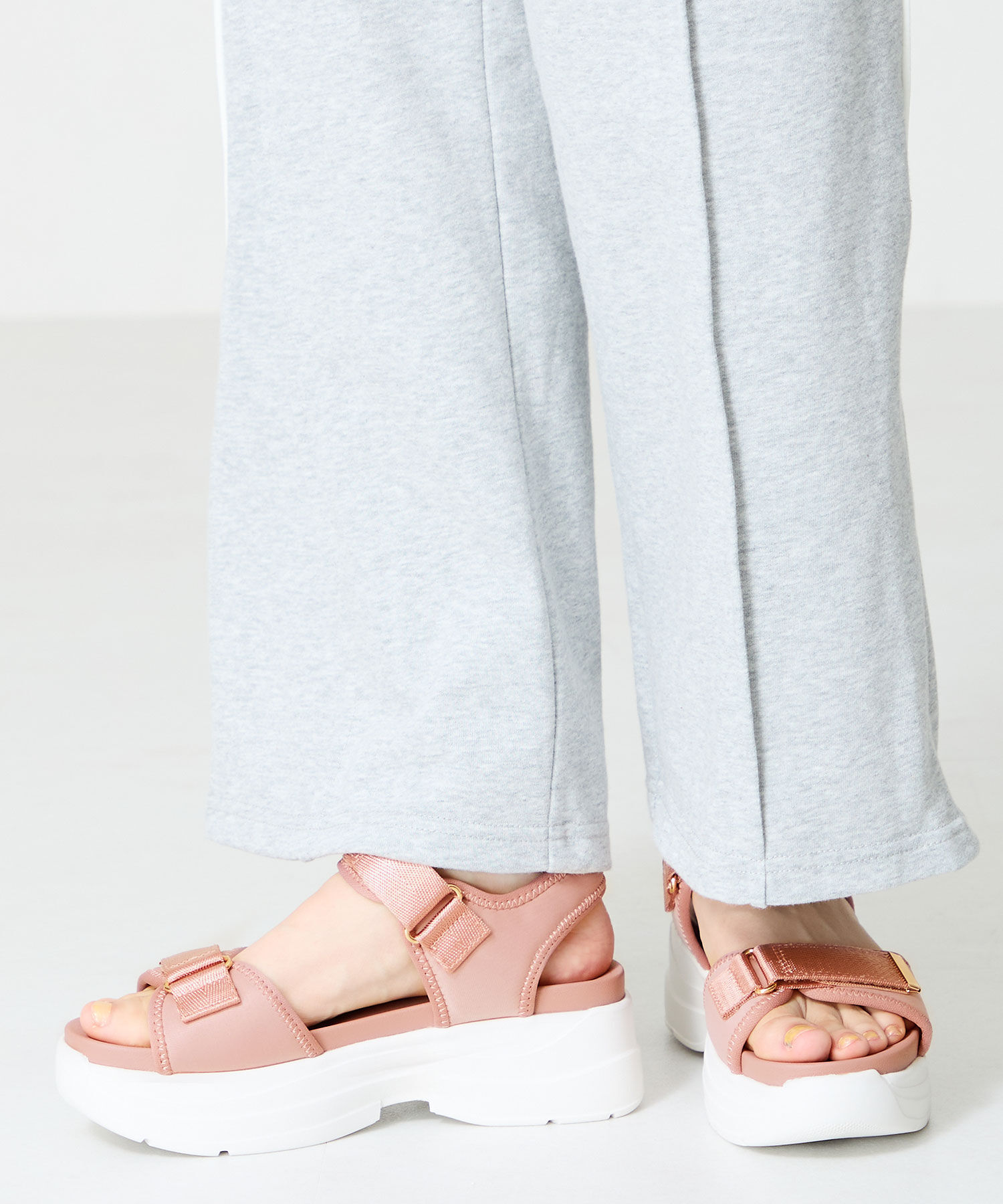 WA Oriental TRaffic「【追加】ダブルベルトスポーツサンダル/42207 スポサン 柔らかい 人気 軽い トレンド 厚底 再入荷」|サンダル|