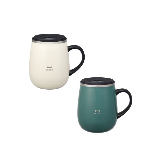 BRUNO「蓋つきステンレスマグ tall 2個入りセット」|グラス・マグカップ|ホワイト