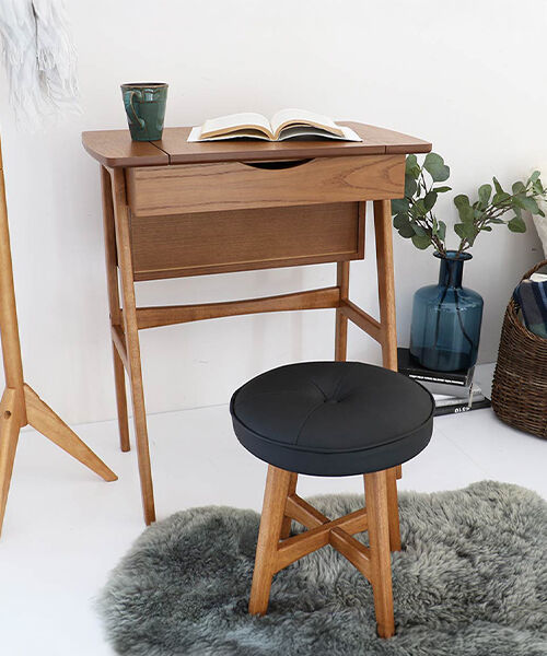  「コンパクトドレッサー toledoドレッサー＆スツールセット」|ミラー|