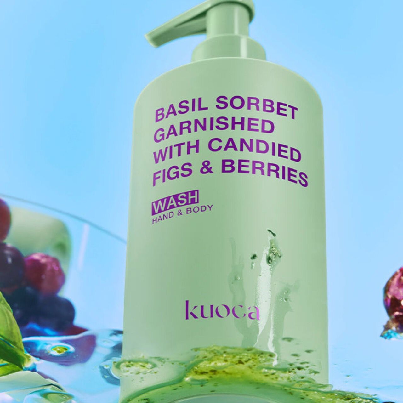 kuoca「【kuoca】ハンド&ボディウォッシュ バジルソルベ」|ボディクレンジング|