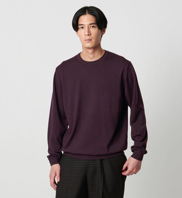 UNITED ARROWS「ハイゲージ クルーネックニット」|ニット・セーター|
