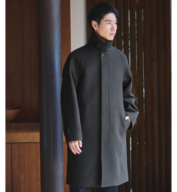 SENTDALE WOOL ステンカラーコートLサイズ　ネイビー SENTDALE WOOL ステンカラーコートLサイズ ネイビー