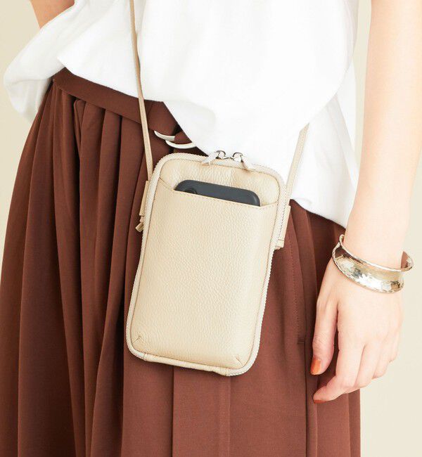 BEAUTY&YOUTH UNITED ARROWS「レザー ジップスリム ウォレットショルダー」|ショルダー・メッセンジャー|