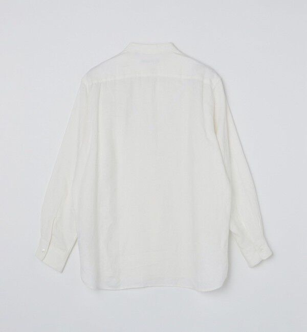 SHIPS「SHIPS: リネン キャンバス リラックスフィット バンドカラーシャツ」|シャツ・ブラウス|