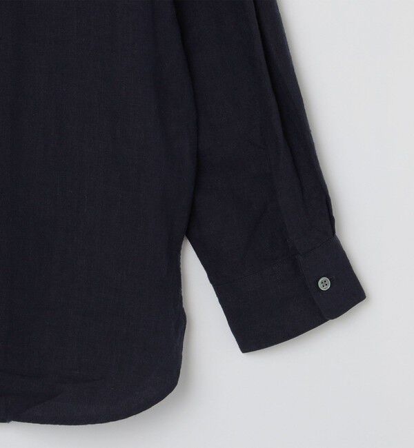 SHIPS「SHIPS: リネン キャンバス リラックスフィット バンドカラーシャツ」|シャツ・ブラウス|