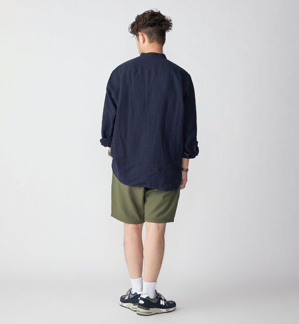 SHIPS「SHIPS: リネン キャンバス リラックスフィット バンドカラーシャツ」|シャツ・ブラウス|