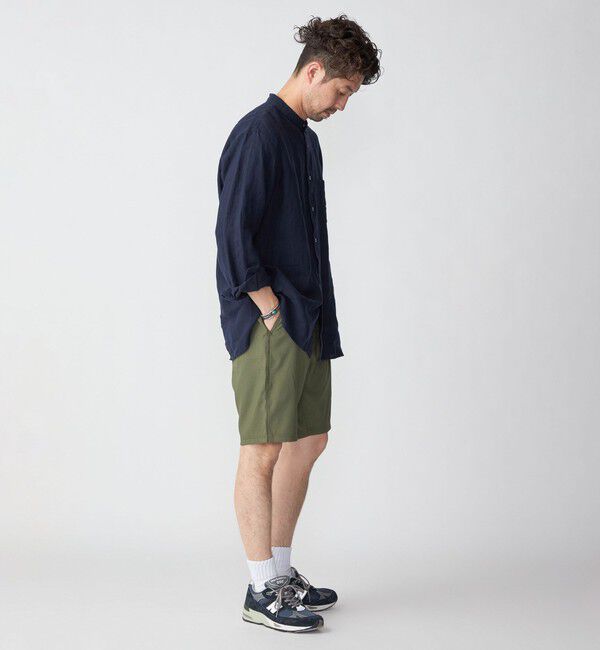 SHIPS「SHIPS: リネン キャンバス リラックスフィット バンドカラーシャツ」|シャツ・ブラウス|