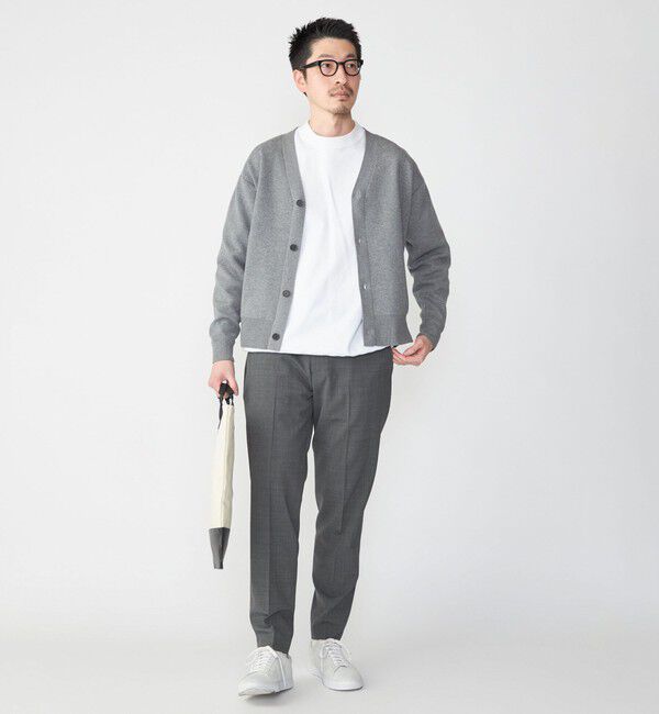 SHIPS「SHIPS: 〈手洗い可能〉 ダブルフェイス コットン カシミヤ Vネック カーディガン」|カーディガン|