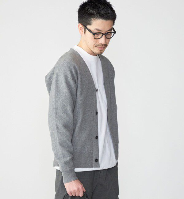 SHIPS「SHIPS: 〈手洗い可能〉 ダブルフェイス コットン カシミヤ Vネック カーディガン」|カーディガン|