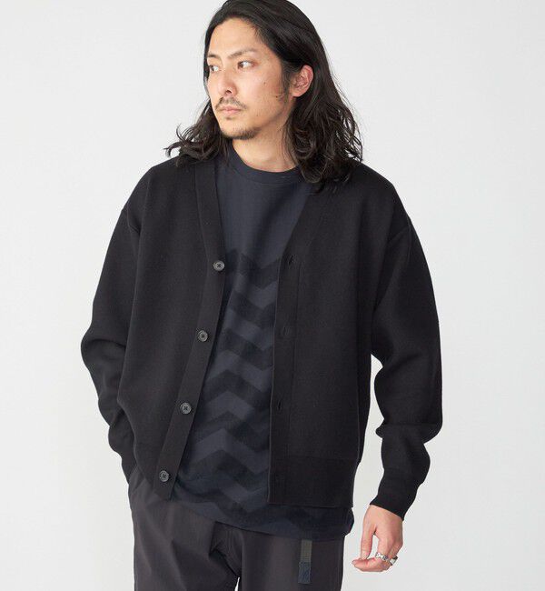 SHIPS「SHIPS: 〈手洗い可能〉 ダブルフェイス コットン カシミヤ Vネック カーディガン」|カーディガン|